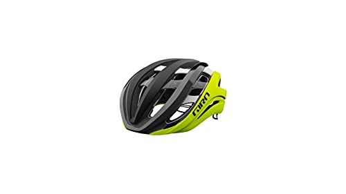 GIRO Aether Spherical Casco, Hombre, Matte Black Fade/Highlight Yellow, S
