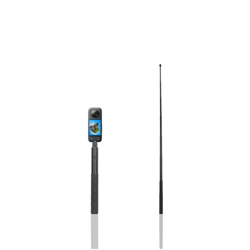 Insta 360X3 GO 2 ONE RS X2 R X 用自撮り棒、拡張可能なアルミニウム合金滑り止めカメラスティック、軽量でポータブル、5 つのギアの長さ調整で使いやすい