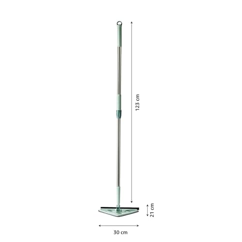 Image of Suzec Rotatable Triangle Mop With Long Handle | Microfiber Floor Cleaning Brush | Glass Wiper Window Cleaner, Car Glass Scraper | Dust Mop