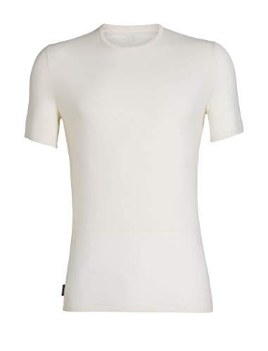 Icebreaker Merino Men's Anatomica Short Sleeve Crewe , Snow, Medium