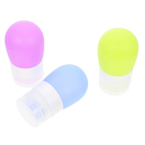 Beaupretty 3個 旅行用トイレタリー容器 シリコン製 軽量コンパクト 詰め替えボトル シャンプー ローション 液体用 携帯便利漏れ防止