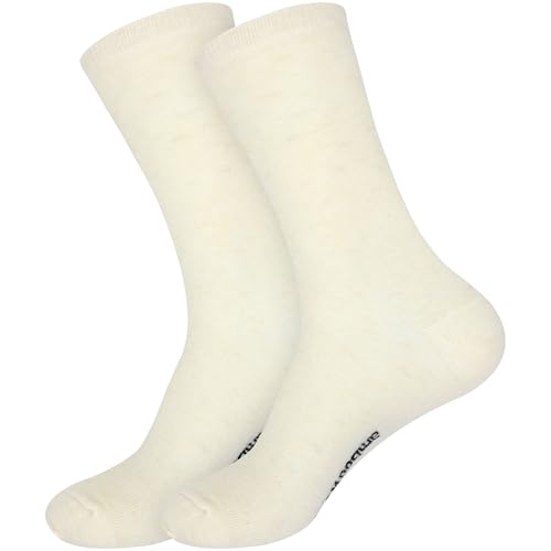 Image of BambooMN Unisex Men and Women's Rayon from Bamboo Wool Blend Athletic Crew Socks for Home, Travel, Work and Sport, 2 Pairs