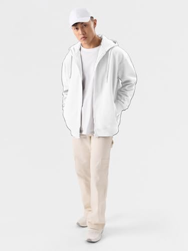 Image of LAZYCHUNKS Men's Zipper Hooded Sweatshirt | Premium Full Sleeve Hoodie Jacket with Front Zip & Pockets | Stylish Winter Wear, Warm Casual Sportswear for Men
