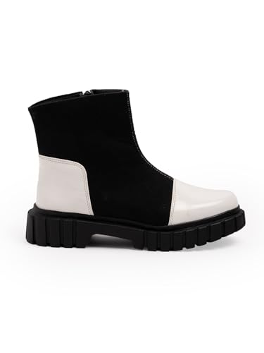 Image of Creattoes Slip-On Zipper Boots for Women & Girls - Trendy, Comfortable, and Easy to Style | CR105