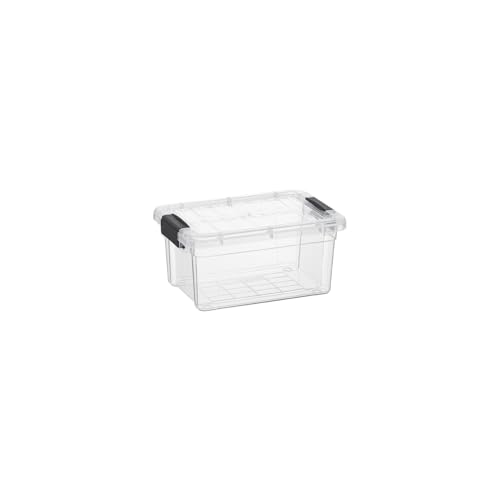 Image of Superio 1.05 Quart Mini Clear Plastic Storage Container with Lid, Stackable Small Organizer Box for Crayons, Art Supplies, Beads, Sewing, Stationery & Food Storage, 5 Pack