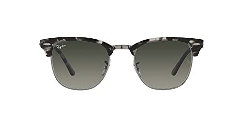 Ray-Ban Unisex RB3016 Clubmaster Square Sunglasses, Grey Havana/Grey Gradient, 51 mm