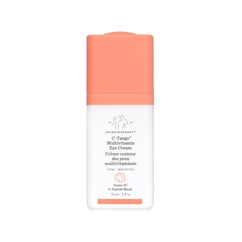 Drunk Elephant C-Tango Multivitamin Eye Cream with Deluxe Sample - 15ml Vitamin C Eye - 5ml Protini Polypeptide Cream - Clean Clinical Skincare - Cruelty-Free - Dermatologist-Tested