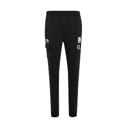 Umbro Mens England Rugby Knit Tracksuit Bottoms 2024 Adults Black L