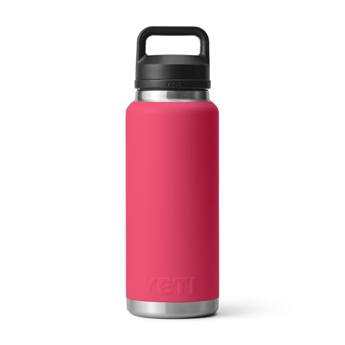 YETI Rambler 36 oz Bottle, Leakproof, Vacuum Insulated, Stainless Steel with Chug Cap, Bimini Pink