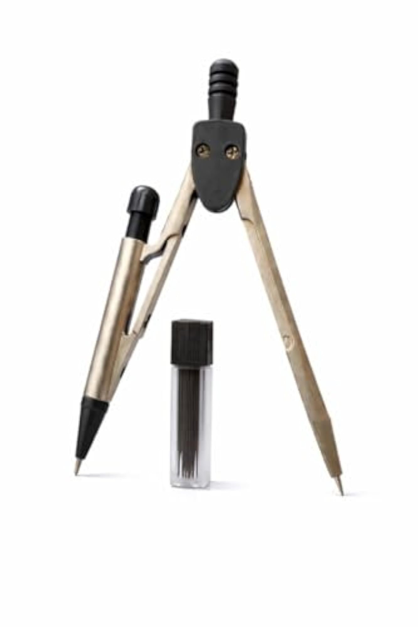 Plastic Compass Set with Joint Pencil and Lead Box, 3 Pieces