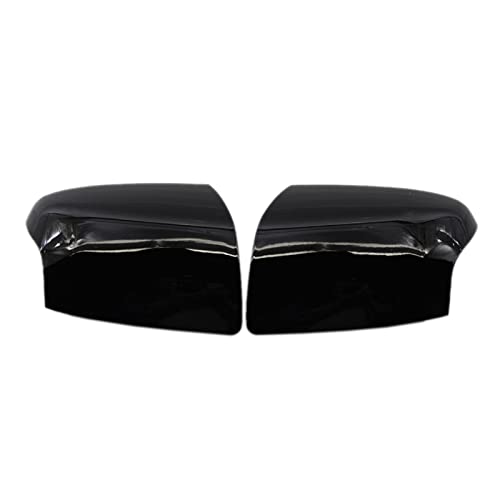 Coque de Miroir latérale de Porte 2 Pièces Voiture Aile Porte Miroir Couverture Boîtier pour Ford pour Focus MK2 2005-2008 ABS Rétroviseurs Capuchon Rearview Mirror Cover Cap (Color : Noir Brillant)