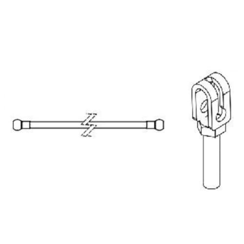 Cable de reemplazo con perno superior para varilla selectora para sistema de fuerza BodySolid Pro ClubLine S2ACD, número de pieza 74S2A miniatura 1