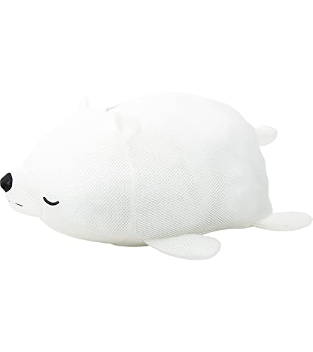 Livheart 97703-11 Laundry Net, Fine Laundry Net, White Bear Lucky, Size L, Total Length: Approx. 17.7 inches (45 cm), Washing Machine, Drum Type Compatible