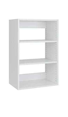 Modular Closets Vista Collection Short Tower Wood Built in Closet Organizer Unit (Grey, 25.5" Wide)