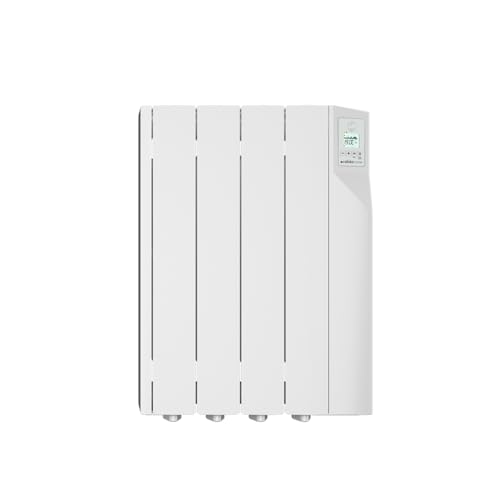 CálidaHome Sentinel 600W – Emisor térmico eléctrico (4 elementos) con fluido de alta transferencia 150 W/elemento, con detector de presencia – Ideal para estancias de 6–8 m²