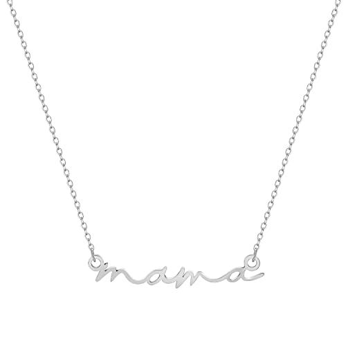 Sloong 18K Gold Plated Mama Necklace Mom Necklace Mother's Day Letter Necklace For Women Dainty Necklace Mothers Necklace Gifts For Mom #TOP11
