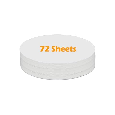 Ezyaid 6-Inch White Cardstock Circles Cover