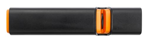 Foto von Fiskars Messerschärfer für scharfe Messerklingen aus Stahl, Keramikschleifstein, Edge, Roll-Sharp, Schwarz/Orange, 1003098