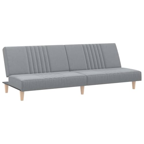 Qnhdfrt Canapé-lit Convertible en Tissu Gris Clair - Banquette BZ Réglable avec Dossier Inclinable, Structure en Contreplaqué Robuste et Confortable pour...