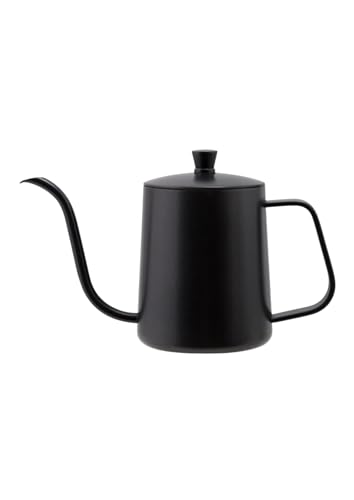 Image of Doppio Precision Gooseneck Pour Over Coffee Kettle - Matte Black Stainless Steel | Barista Style Slow Pour Kettle for V60, Drip Coffee & Manual Brewing | Ergonomic Handle, Precise Flow Control