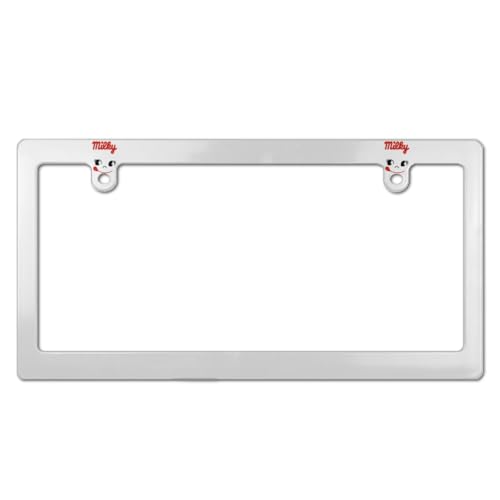 ペコちゃん ナンバーフレーム ナンバープレート フレーム 普通車/軽自動車 カーアクセサリー 錆びにくい 掛けやすい 装飾ボーダー 簡単取付