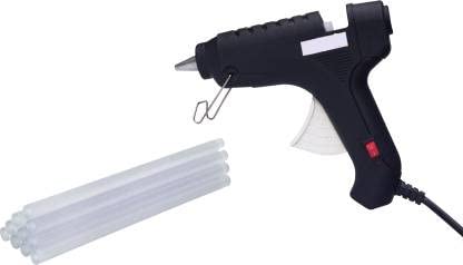 Sauran Glue Gun 40 Watt with 10 Glue Sticks Black High Temperature Corded Glue Gun (1cm)