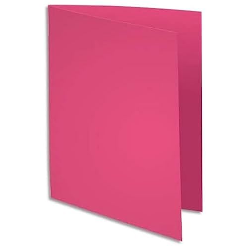 EXACOMPTA Paquet de 100 chemises Rock's en carte 210 g, coloris rose fushia