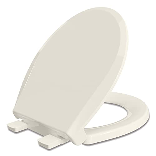 Round Toilet Seat, QuickRelease Hinges, Slow Close, Heavy Duty, Never