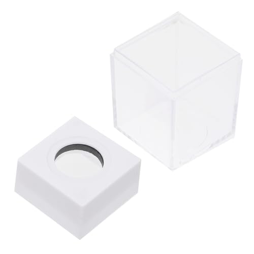 Housoutil 2Pcs Transparent Paper Clip Storage Containers Creative Organizers for Home Office School for Desk Organization Student Stationery