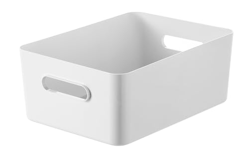 SmartStore Compact Organizer Weiß 41x29x15,5cm I Extra robuste Aufbewahrungsbox & Ablage I 100% BPA-freies SAN Plastik I Organisation für… – Ansicht 1