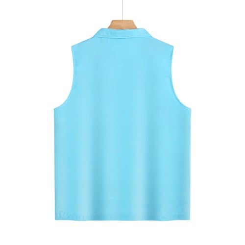 Mens Outdoor Vest Jacket Light Softshell Zip Outerwear Fishing Travel Work Safari Utility Cargo Vests for Hiking Golf