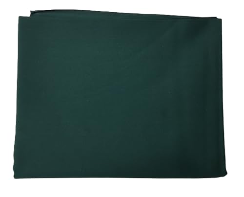 Image of Pure Cotton Poplin Unstitched Fabric 2.2 Meters x 32 Inches Solid Colour Cloth Material for Women's Saree Skirts, Petticoats, Pyjamas, Patiyala Pants, Salwar Etc. (Bottle Green)