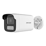 Hikvision - Cámara IP Bullet serie Value - Resolución de 6 megapíxeles (3200x1800) - Sensor de 4 mm | Micrófono incorporado - Alcance de luz híbrido 50 m | PoE (IEEE802.3af) - Detección de movimiento