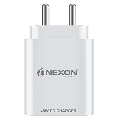 Image of 45W Fast Type-C Charger For Xiaomi Redmi Note 11T Pro+, Xiaomi Redmi Note 11 T Pro Plus Charger Original Adapter Like Wall Charger | Mobile Charger | Fast Charger | Superfast PD Charger Adater power Delivery Android USB Charger With 1 Meter USB Type C To Type-C Charging Data Cable (45 WATT, KT1, White)