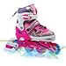 Otw-Cool Adjustable Inline Skates for Kids Girls Rollerblades with All Wheels Light up, Safe and Durable Inline Roller Skates for Girls