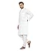 ITOS365 Men Cotton Blend Kurta Pyjama Set Party Fashion Regular Ethinic Wear Indian Dress Gift for Men White Small