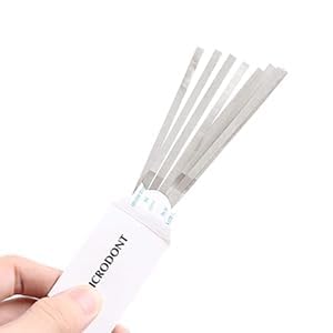 Dental Polishing Strips Stainless Steel 6 MM Med Grit One Side 12/Box