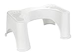 WENKO Taburete para el WC Secura - Taburete para el WC, ayuda en el baño para facilitar la defecación, Plástico, 48 x 20.5 x 33.5 cm, Blanco
