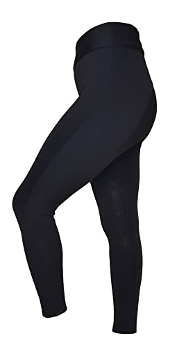 Rhinegold Women's 757-12-BK Warmer Weight Riding Tights-12-Black, Black, 12