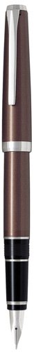 PilotMetal Falcon Collection Fountain Pen, Brown Barrel, Medium Nib (60672)