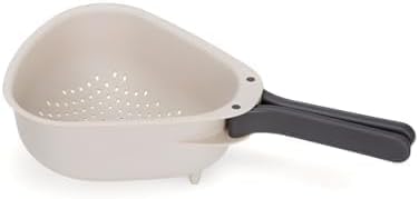 Plastic Vegetable Fruit Basket Rice Wash Sieve Washing Bowl (Multi Color) (Foldable Colander)