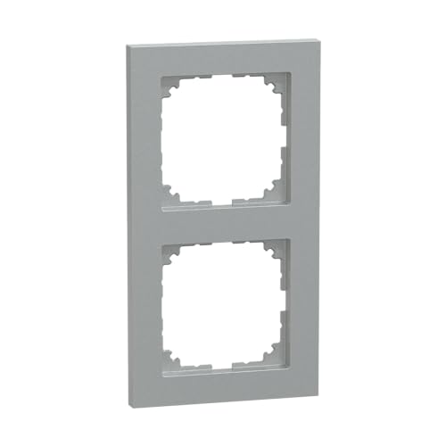 Merten System M Pure Frame, 2-Gang, Aluminium, MEG4020 Pi-3660, 2-Fach