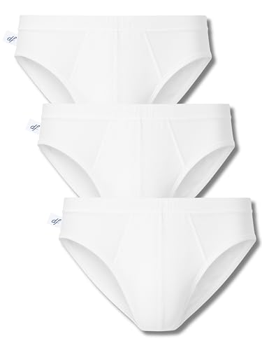 de fonseca Set de Slips para Hombre de Algodón (Pack de 3) – Cómodos Calzoncillos para Hombre Blanco o Gris Negro Azul – Tallas M- XXL, L