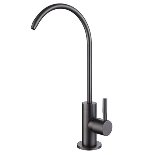 OREKPOT Stainless Steel Kitchen Sink Water Filter Tap - 14-Inch Black Faucet for Clean Drinking Water - Stylish Easy Installation Kitchen Taps，Grey A
