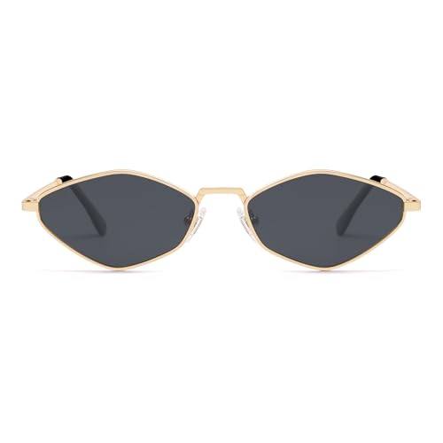Image of SOJOS Retro Polarized Sunglasses Womens Mens Vintage Narrow Irregular Shades UV400 SJ1233