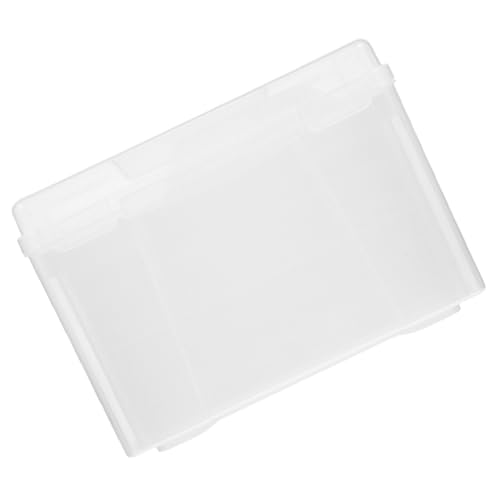 Lurrose Card Organizer Box Sturdy Plastic Storage Box for Photo Greeting Cards Documents Easy to Organize
