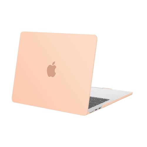 Image of MOSISO Compatible with MacBook Air 13 inch Case M5 2026 M4 2025 M3 M2 2024-2022 A3449 A3240 A3113 A2681, Scratches-Resistant Protective Hard Shell for MacBook Air 13.6 inch Case, Peach Fuzz