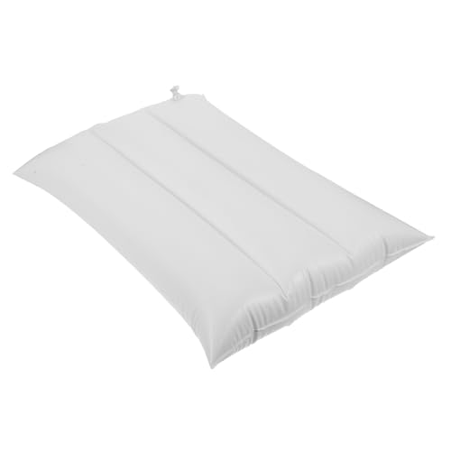 KOMBIUDA Adjustable Air Pressure Inflatable Pillow for Outdoor Hiking Travel Leg Pad White Easy to Clean