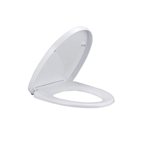 Oumtg Toilet Seat Cover Quiet Thicken White Fast Urea-Formaldehyde Resin Toilet Lid Easy To Clean Slow Down V Type #TOP1