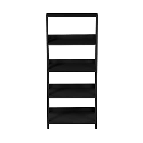 Lavish Home 4-Tier Ladder Bookshelf – Freestanding Wooden Living Room Shelves – Decorative Bookcases For Home And Office (Black) Set Of 1 #TOP6